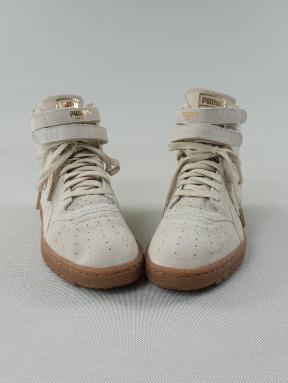 High Top Sneakers Size 10 Beige Suede PUMA Sky II Hi - Picture 4 of 11